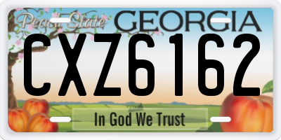 GA license plate CXZ6162