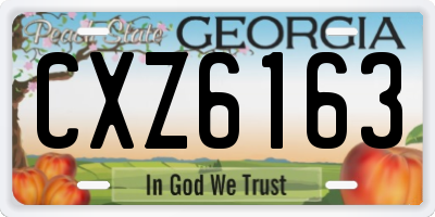 GA license plate CXZ6163