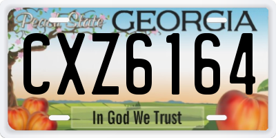 GA license plate CXZ6164