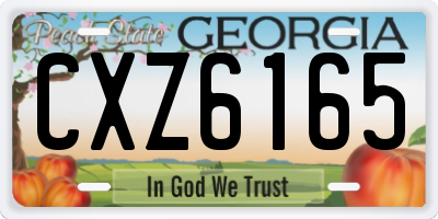 GA license plate CXZ6165