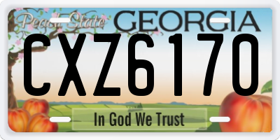 GA license plate CXZ6170