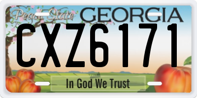 GA license plate CXZ6171