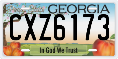 GA license plate CXZ6173