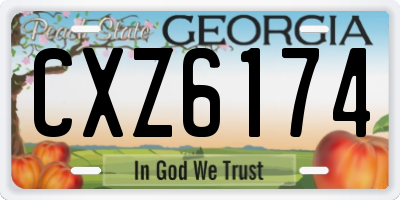 GA license plate CXZ6174