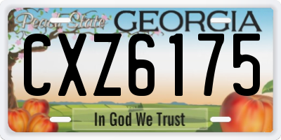 GA license plate CXZ6175
