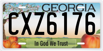 GA license plate CXZ6176