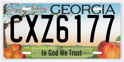 GA license plate CXZ6177