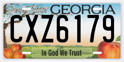 GA license plate CXZ6179