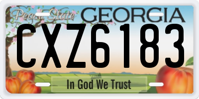 GA license plate CXZ6183