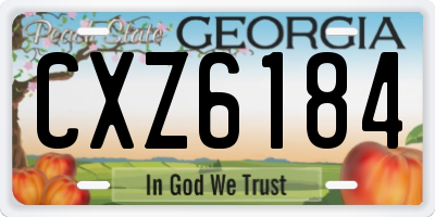GA license plate CXZ6184
