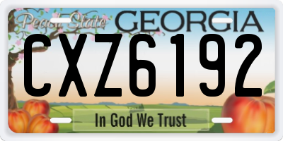 GA license plate CXZ6192