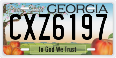 GA license plate CXZ6197