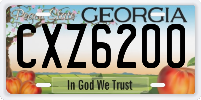 GA license plate CXZ6200