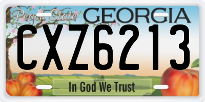 GA license plate CXZ6213