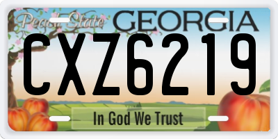 GA license plate CXZ6219
