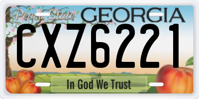 GA license plate CXZ6221