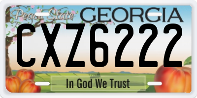 GA license plate CXZ6222