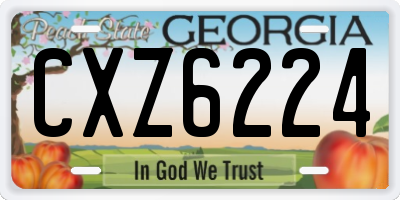 GA license plate CXZ6224