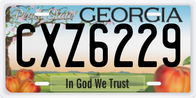 GA license plate CXZ6229