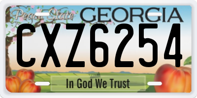 GA license plate CXZ6254