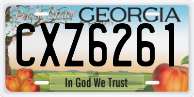 GA license plate CXZ6261