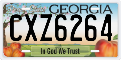 GA license plate CXZ6264