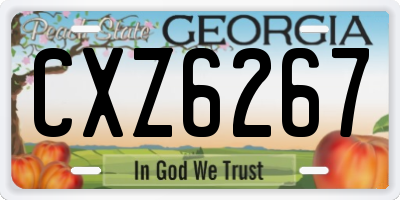 GA license plate CXZ6267