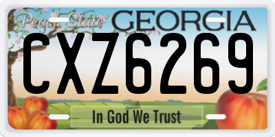 GA license plate CXZ6269