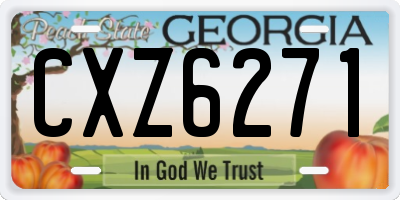 GA license plate CXZ6271
