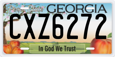GA license plate CXZ6272