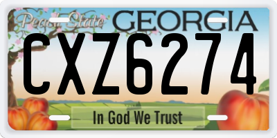 GA license plate CXZ6274