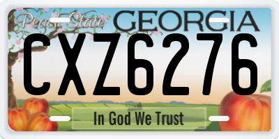 GA license plate CXZ6276