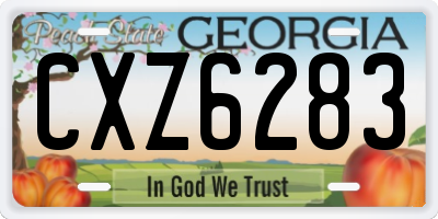 GA license plate CXZ6283