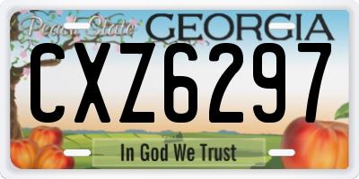 GA license plate CXZ6297