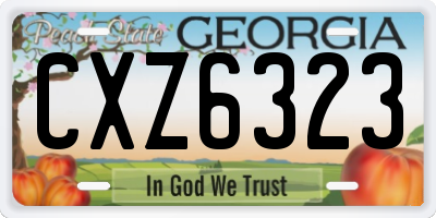 GA license plate CXZ6323