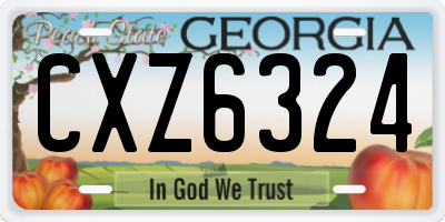 GA license plate CXZ6324