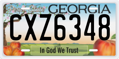 GA license plate CXZ6348