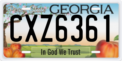 GA license plate CXZ6361