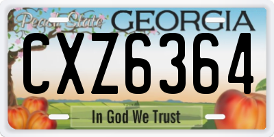GA license plate CXZ6364