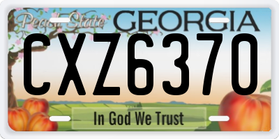 GA license plate CXZ6370