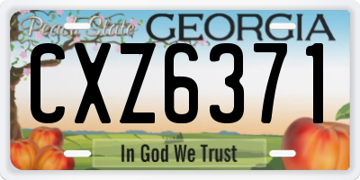 GA license plate CXZ6371