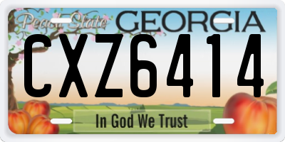 GA license plate CXZ6414