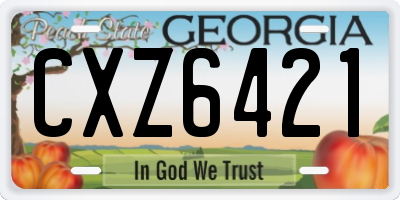GA license plate CXZ6421