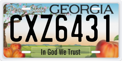 GA license plate CXZ6431