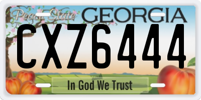 GA license plate CXZ6444
