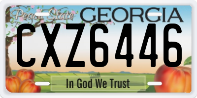 GA license plate CXZ6446
