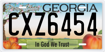 GA license plate CXZ6454