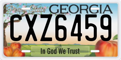 GA license plate CXZ6459