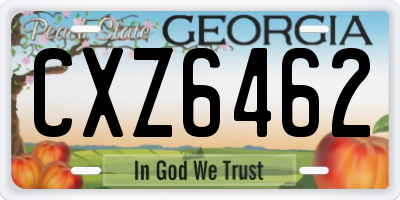 GA license plate CXZ6462
