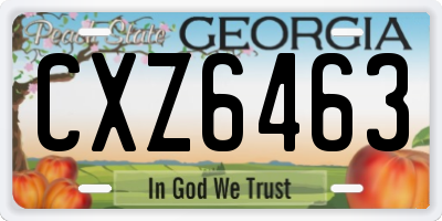 GA license plate CXZ6463